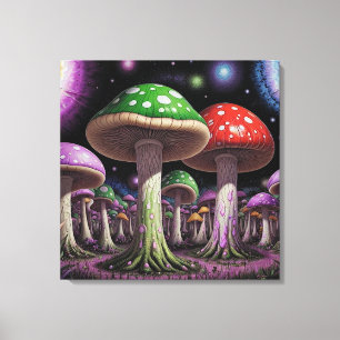 Mushroom Art Canvas Print