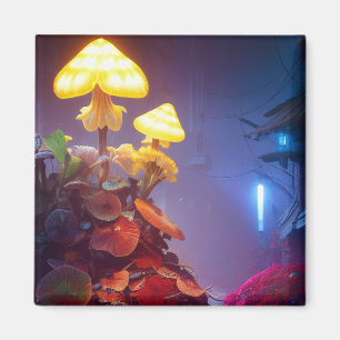 Mushroom Art Magnet