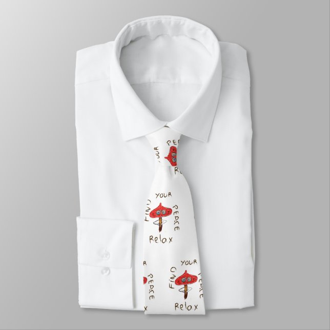 Mushroom Art Tie (Tied)