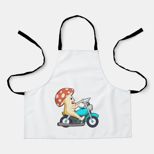 Mushroom as Biker with Motorcycle Apron (Front)