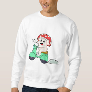Mushroom as Biker with Scooter.PNG Sweatshirt
