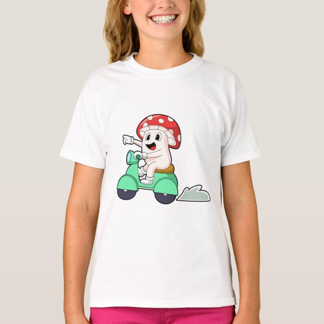Mushroom as Biker with Scooter.PNG T-Shirt (Front)