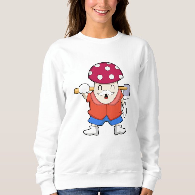 Mushroom as Farmer with Axe Sweatshirt (Front)