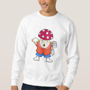 Mushroom as Farmer with Axe Sweatshirt