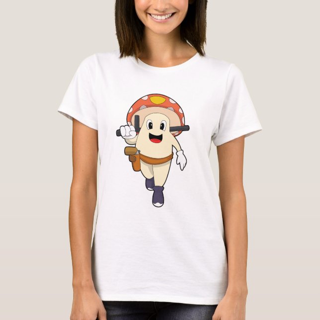 Mushroom as Police officer at Police T-Shirt (Front)