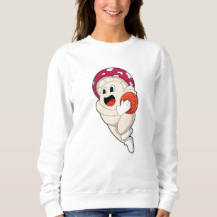 Mushroom at Basketball Sports Sweatshirt