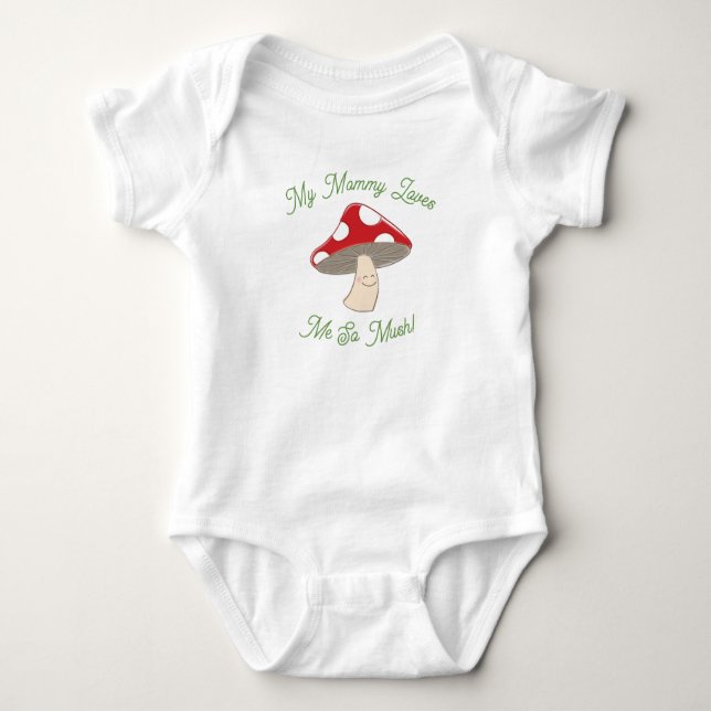 Mushroom Baby Shower Bodysuit (Front)