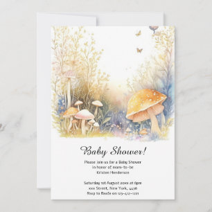 Mushroom Baby Shower Invitation