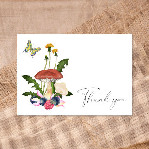 Mushroom baby shower - Thank You Card