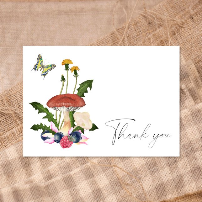 Mushroom baby shower - Thank You Card (Creator Uploaded)