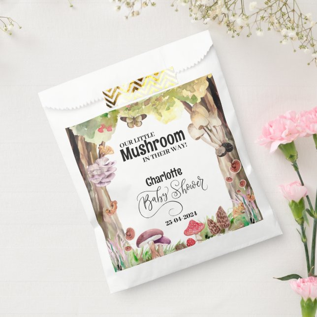 mushroom baby shower woodland forest  favour bags (Sealed)