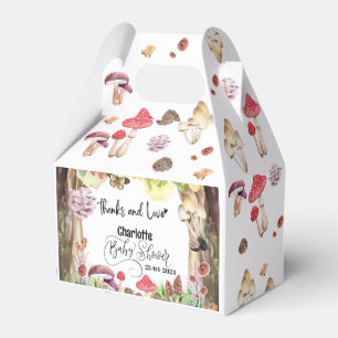 mushroom baby shower woodland forest  favour box