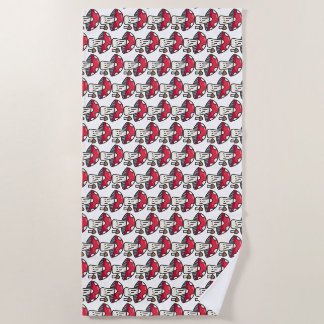 mushroom beach towel (Front)