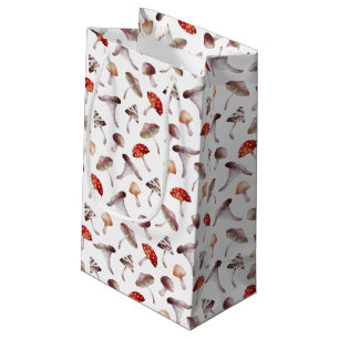Mushroom Botanical Pattern Small Gift Bag