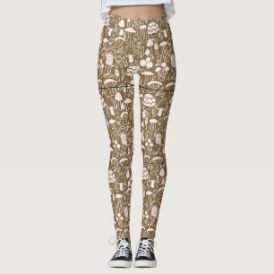 Mushroom Brown Cream Leggings