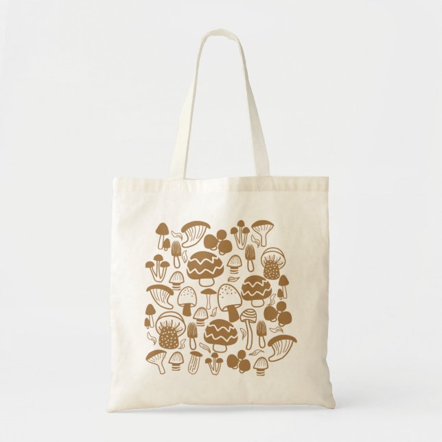 Mushroom Brown Tote Bag (Front)