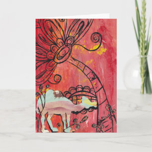 Mushroom Camel Greeting Card