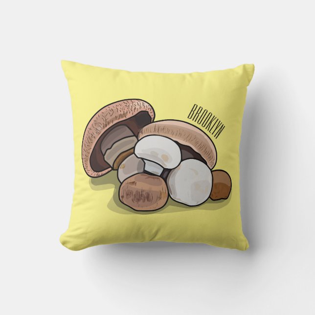 Mushroom cartoon illustration  cushion (Front)