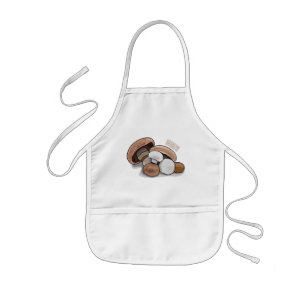 Mushroom cartoon illustration  kids apron