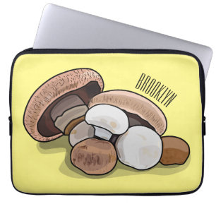 Mushroom cartoon illustration laptop sleeve