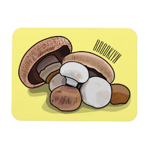 Mushroom cartoon illustration magnet