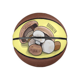Mushroom cartoon illustration mini basketball