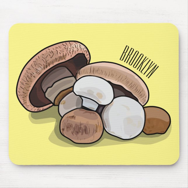 Mushroom cartoon illustration  mouse pad (Front)