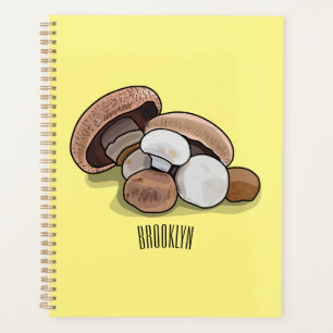 Mushroom cartoon illustration planner