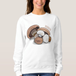 Mushroom cartoon illustration sweatshirt