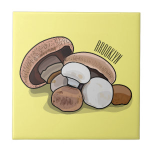 Mushroom cartoon illustration  tile