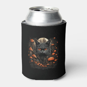 Mushroom Cat Cottagecore Aesthetic Goth Art Emo My Can Cooler