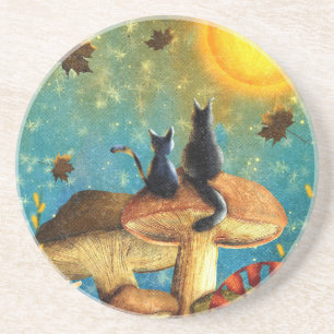 Mushroom Cats  Coaster