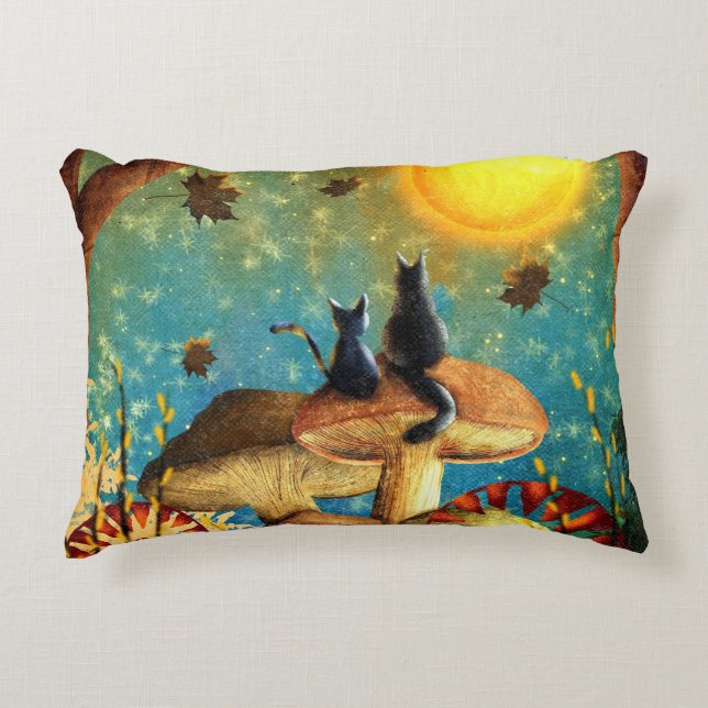 Mushroom Cats  Decorative Cushion (Front)