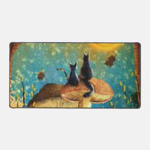 Mushroom Cats  Desk Mat