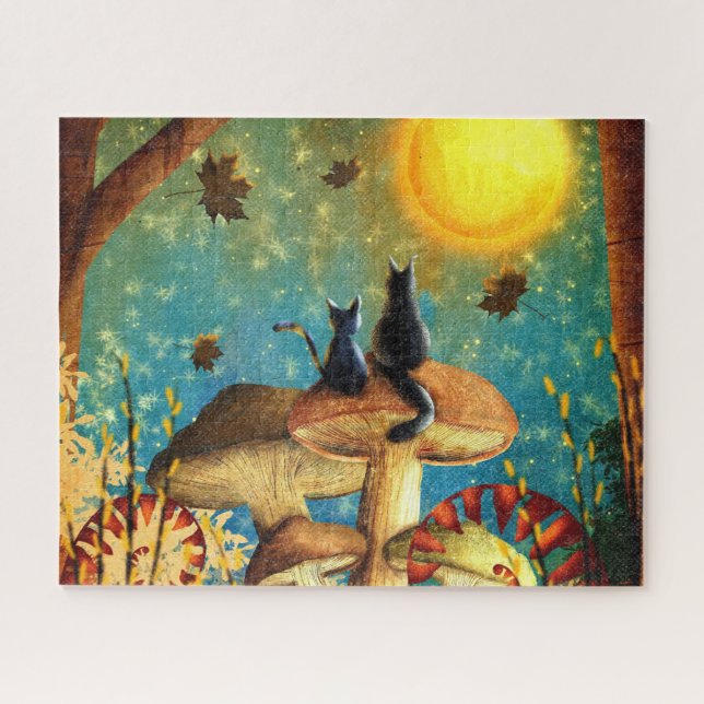 Mushroom Cats  Jigsaw Puzzle (Horizontal)
