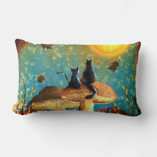 Mushroom Cats Lumbar Cushion