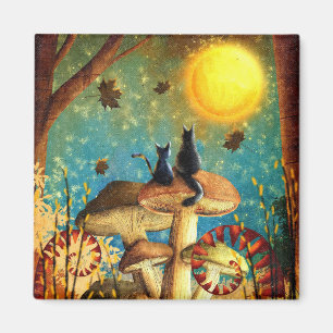 Mushroom Cats Magnet
