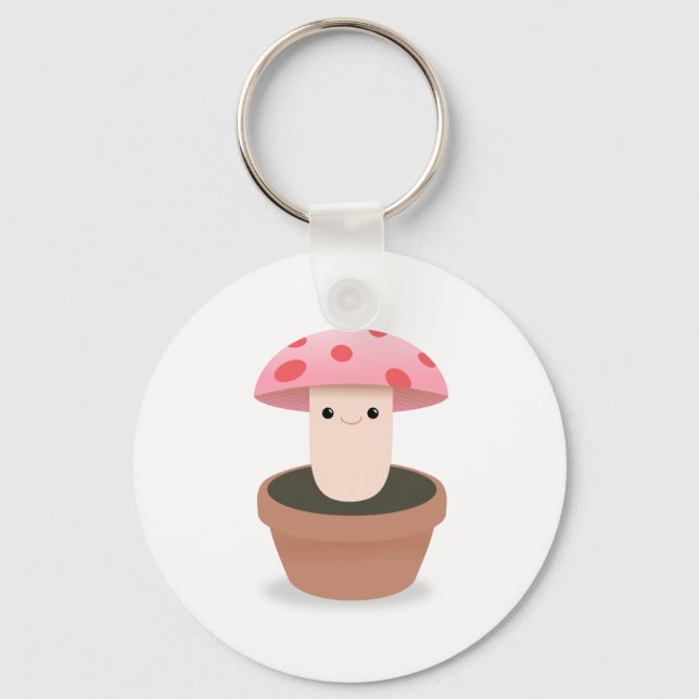 Mushroom Character Key Ring (Front)