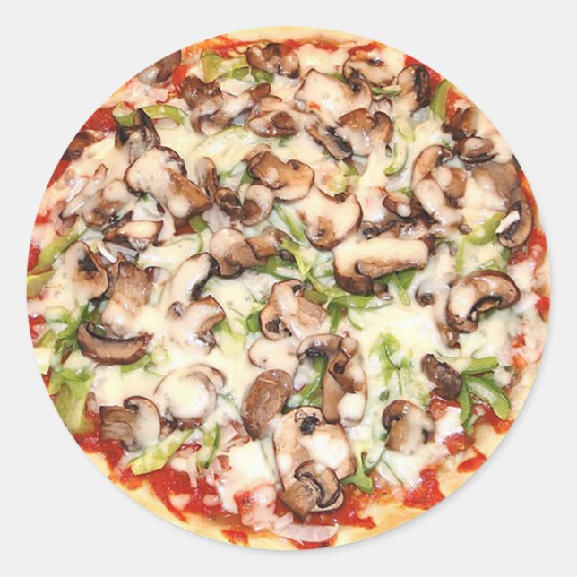 Mushroom Cheese Pizza Stickers (Front)