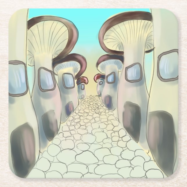 Mushroom city coasters (Front)