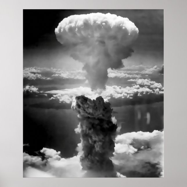 MUSHROOM CLOUD over HIROSHIMA 1945 Poster (Front)
