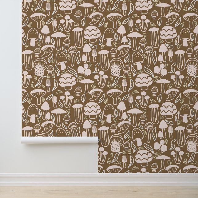 Mushroom Coffee Brown Wallpaper (Application)