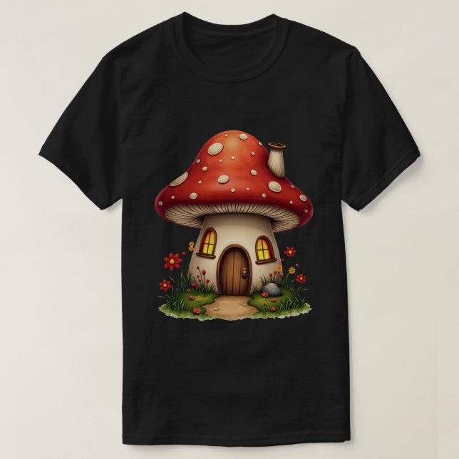 Mushroom Cottage T-Shirt (Design Front)