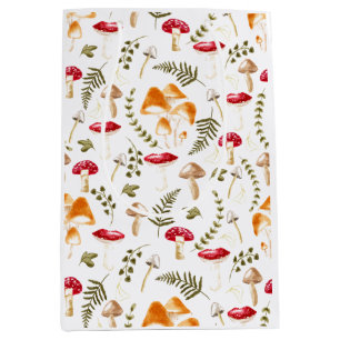 Mushroom Cottagecore Aesthetic Watercolor Medium Gift Bag