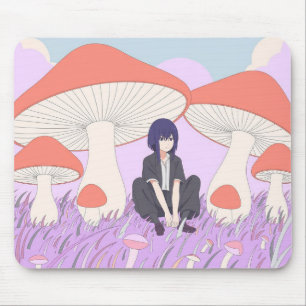 Mushroom Cottagecore Anime Mousepad