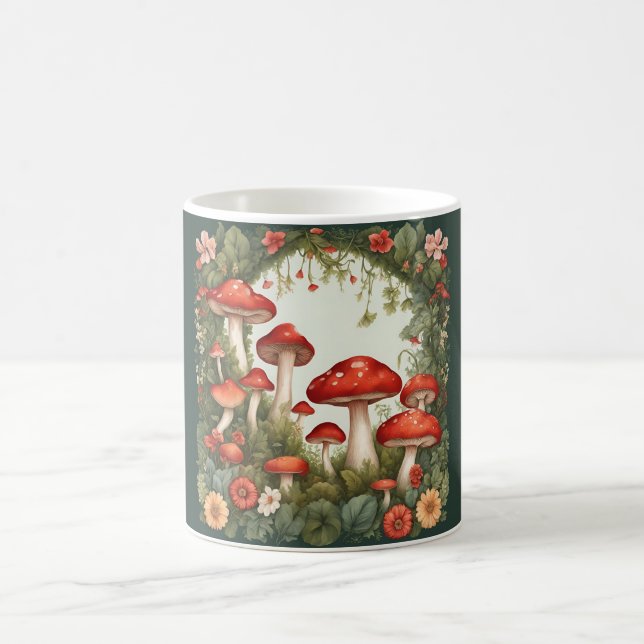 Mushroom Cottagecore Coffee Mug (Center)