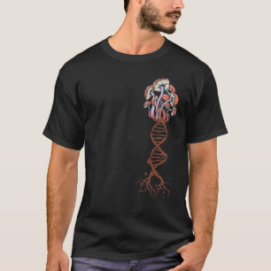 Mushroom Cottagecore Dna Mycology Shroom Hunter Fo T-Shirt