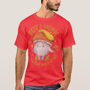 Mushroom Cottagecore Kawaii Aesthetic I love Fall T-Shirt