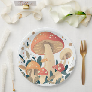 Mushroom Day Magic Paper Plate