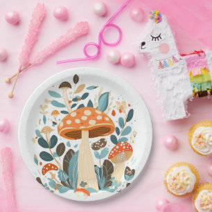 Mushroom Day Magic Paper Plate